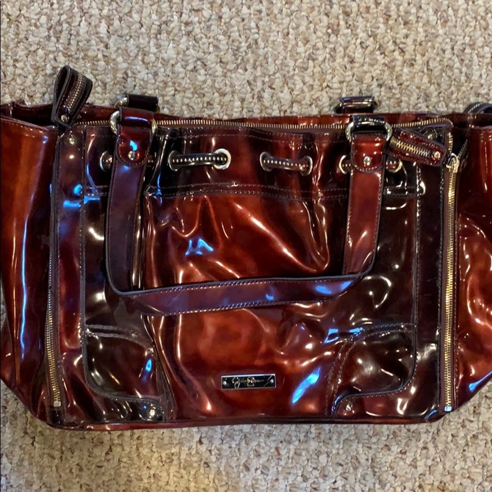 Jessica Simpson brown metallic tote